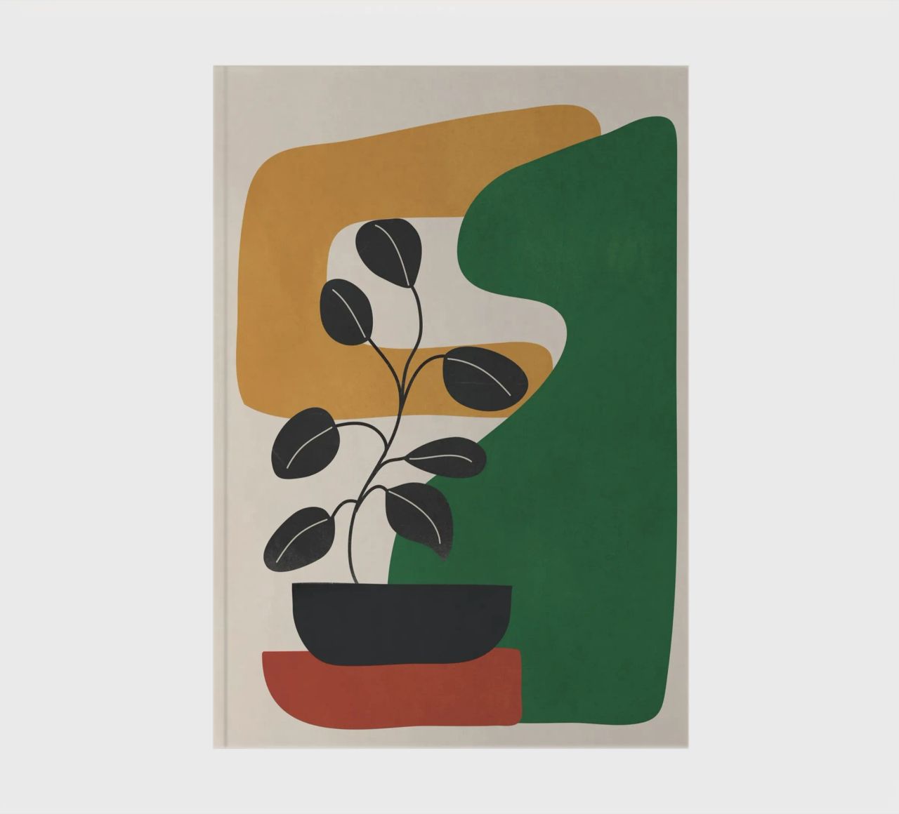 Modern Abstract Minimal Shapes Branches Art 4 diario da Nadjaa