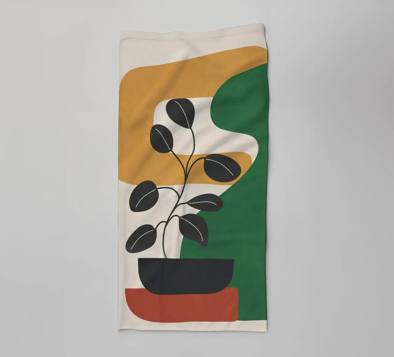 Modern Abstract Minimal Shapes Branches Art 4 asciugamano da bagno da Nadjaa