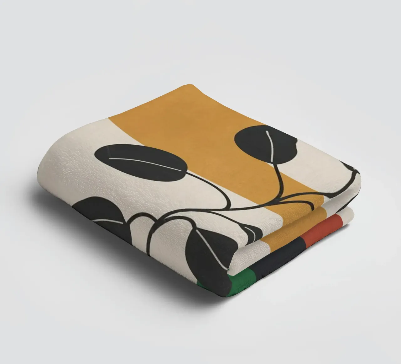 Modern Abstract Minimal Shapes Branches Art 4 toalla de baño de Nadjaa