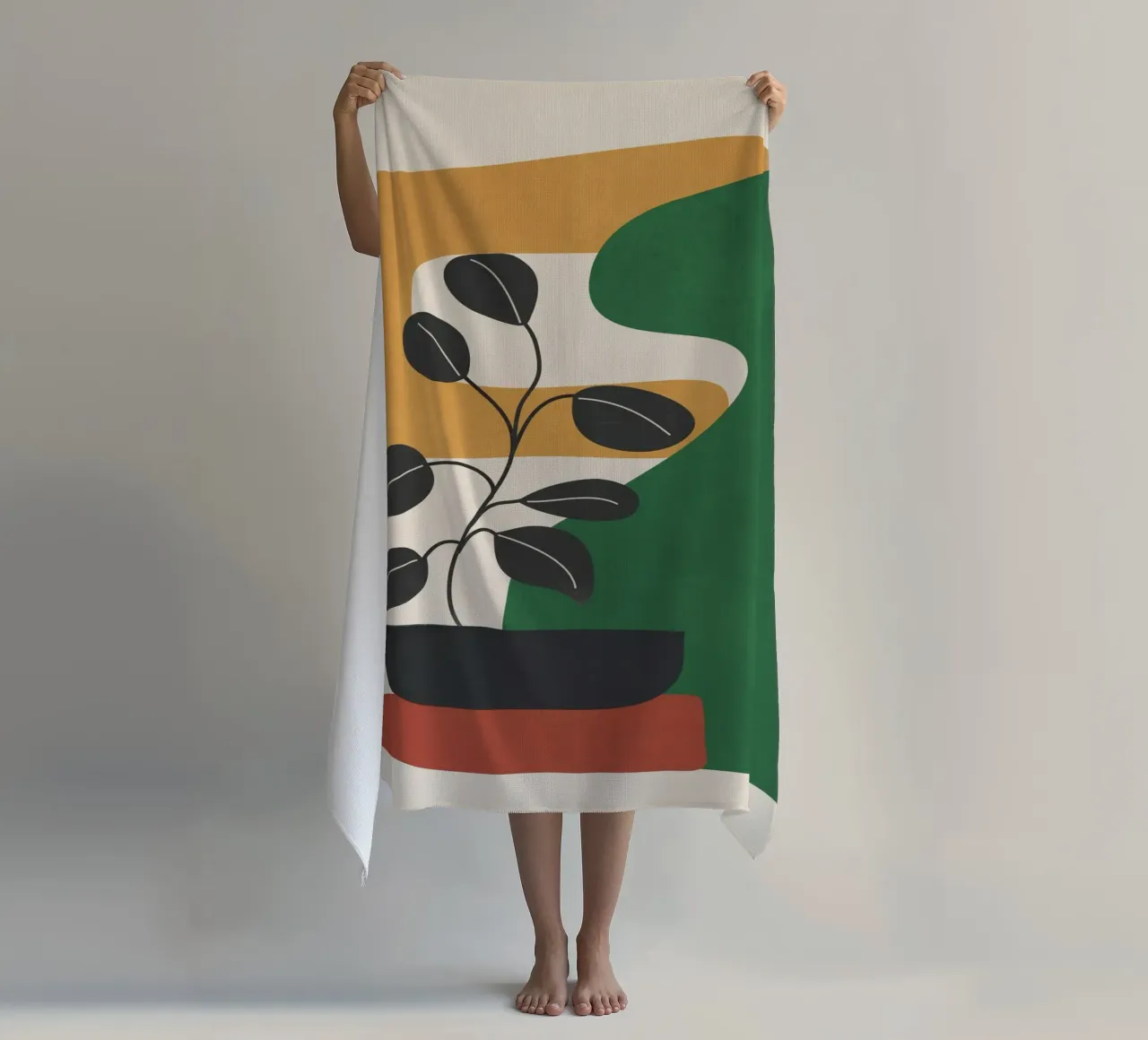 Modern Abstract Minimal Shapes Branches Art 4 telo mare da Nadjaa