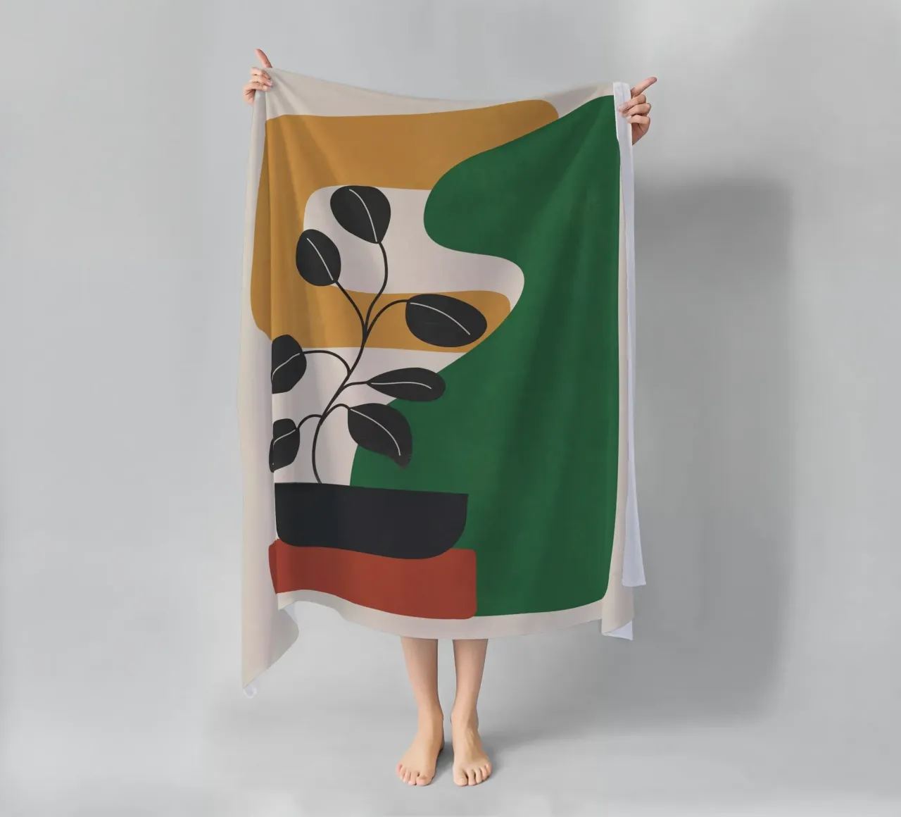 Modern Abstract Minimal Shapes Branches Art 4 telo mare da Nadjaa