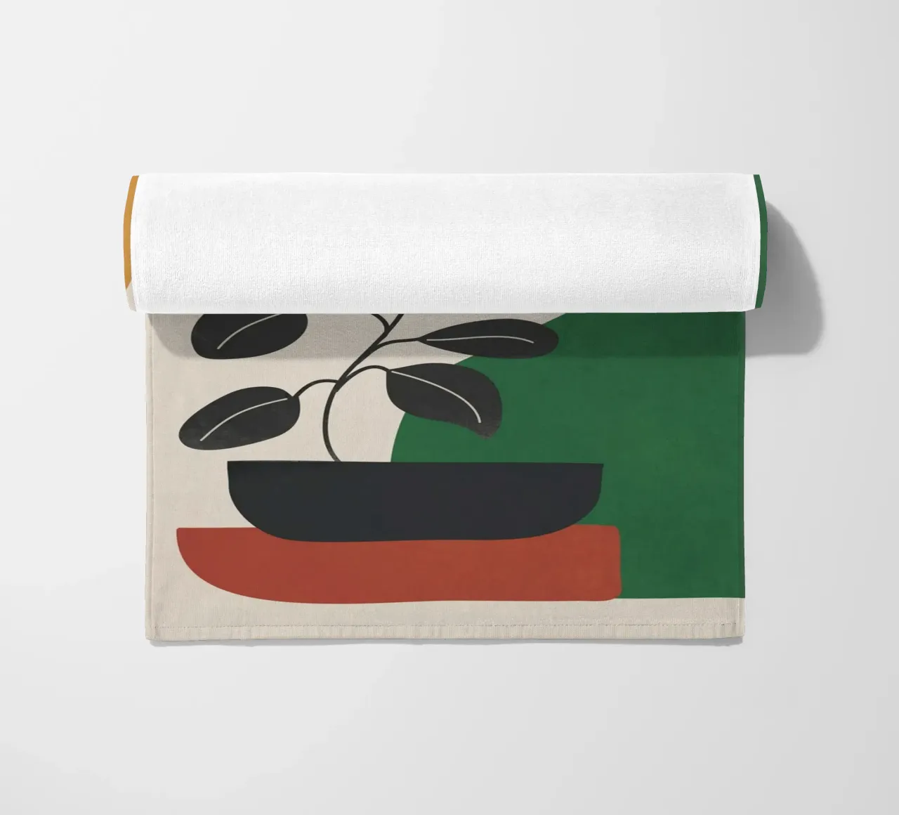 Modern Abstract Minimal Shapes Branches Art 4 Strandtuch von Nadjaa