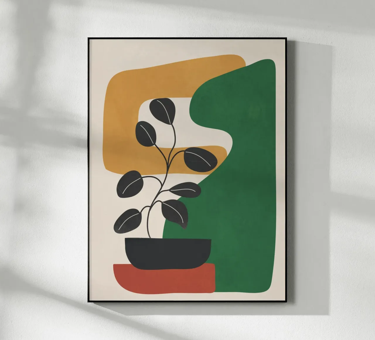 Modern Abstract Minimal Shapes Branches Art 4 plexiglass da Nadjaa