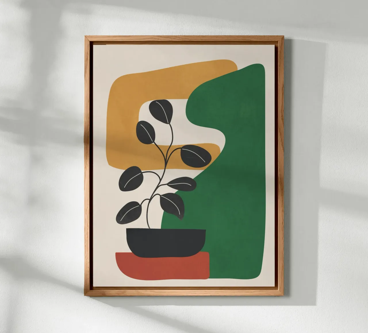 Modern Abstract Minimal Shapes Branches Art 4 alluminio dibond da Nadjaa