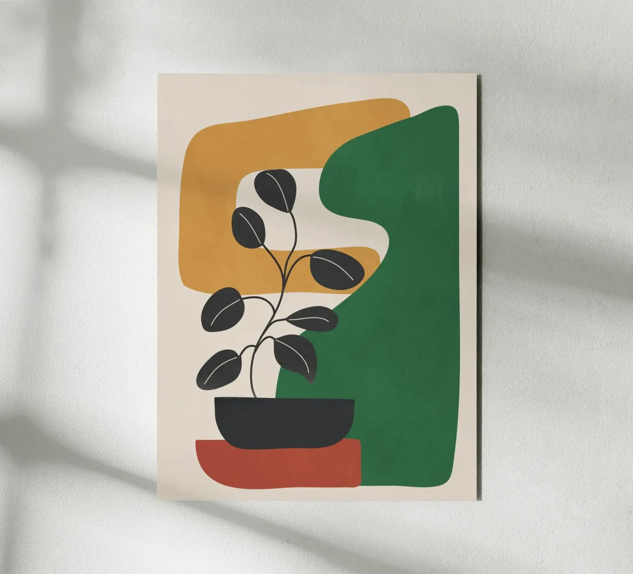 Modern Abstract Minimal Shapes Branches Art 4 alluminio dibond da Nadjaa