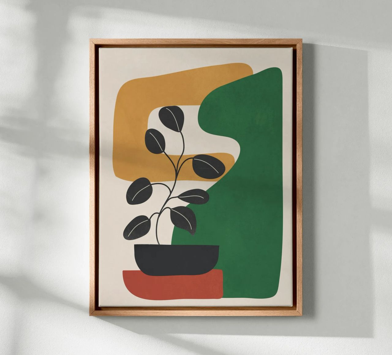 Modern Abstract Minimal Shapes Branches Art 4 tela da Nadjaa