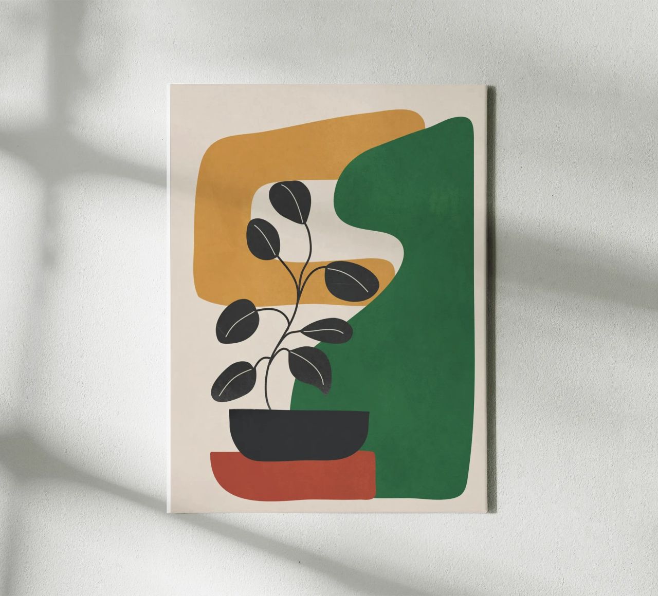 Modern Abstract Minimal Shapes Branches Art 4 tela da Nadjaa