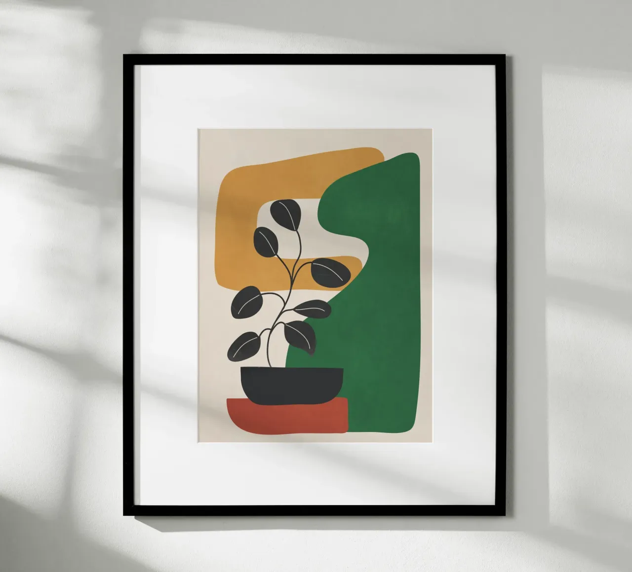 Modern Abstract Minimal Shapes Branches Art 4 Hahnemühle von Nadjaa