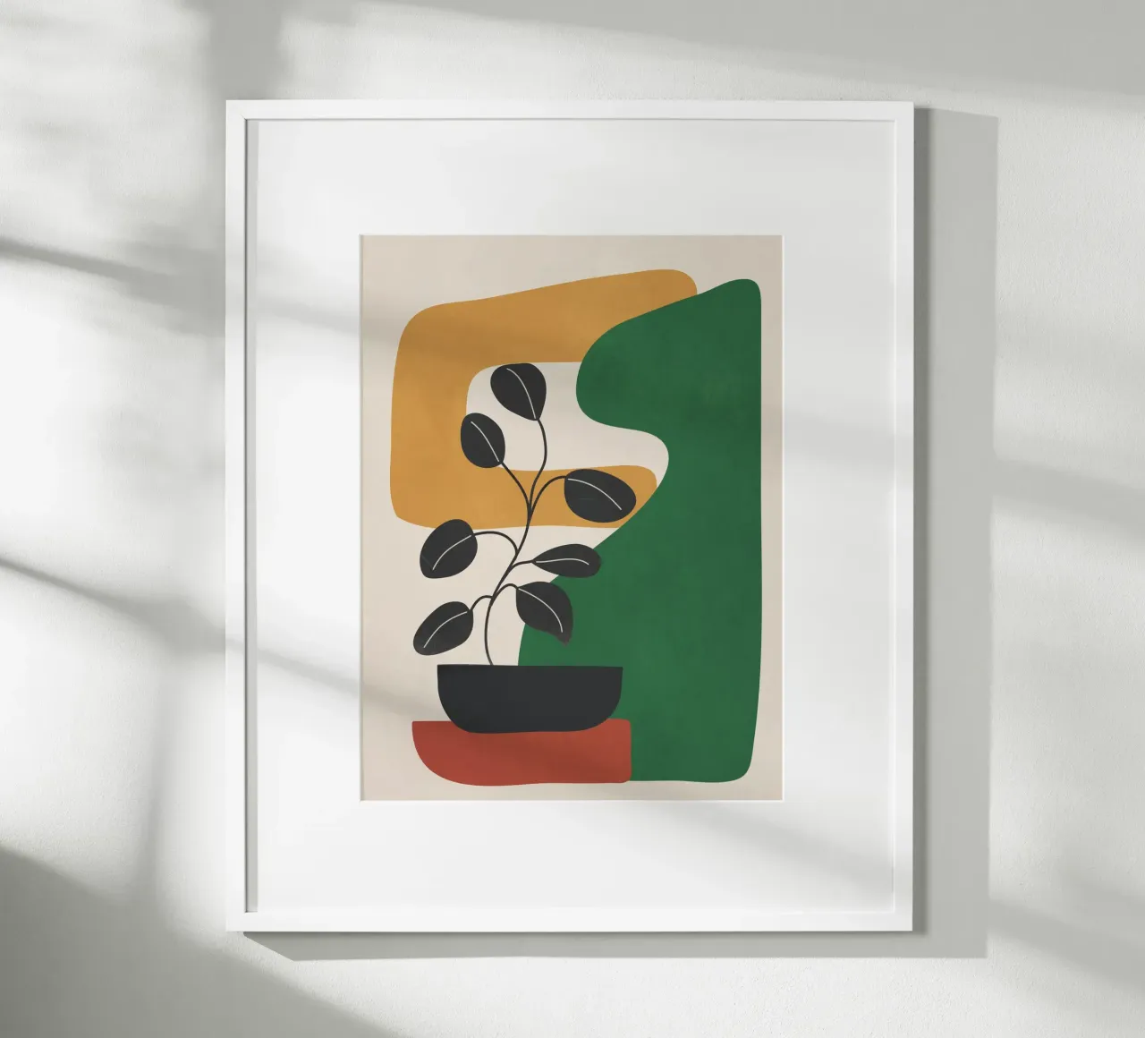 Modern Abstract Minimal Shapes Branches Art 4 poster da Nadjaa