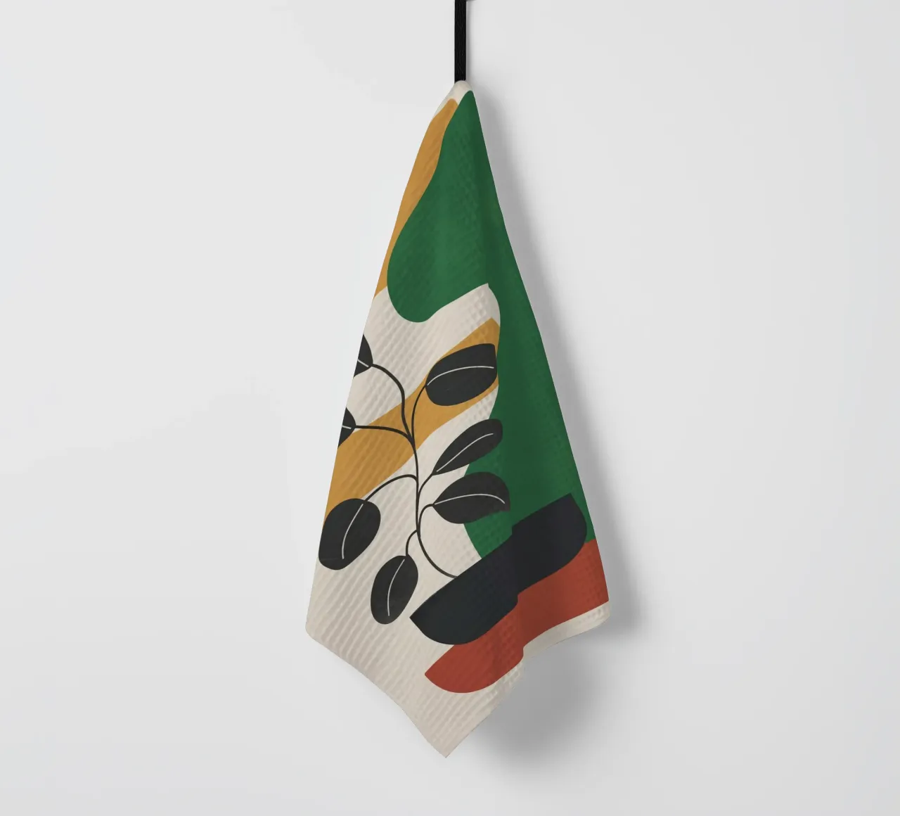 Modern Abstract Minimal Shapes Branches Art 4 Geschirrtuch von Nadjaa