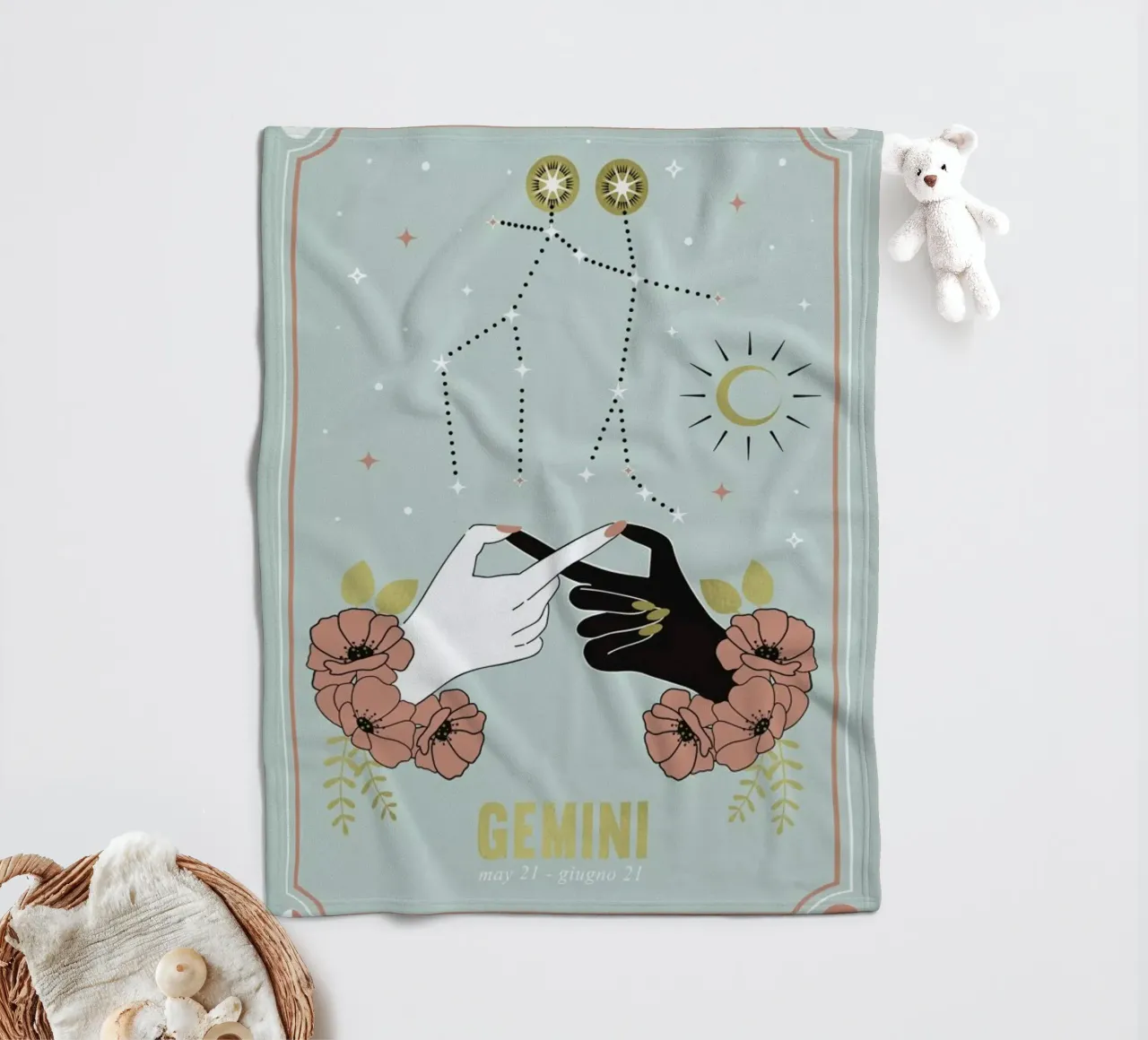 Gemini coperta in pile da cafelab