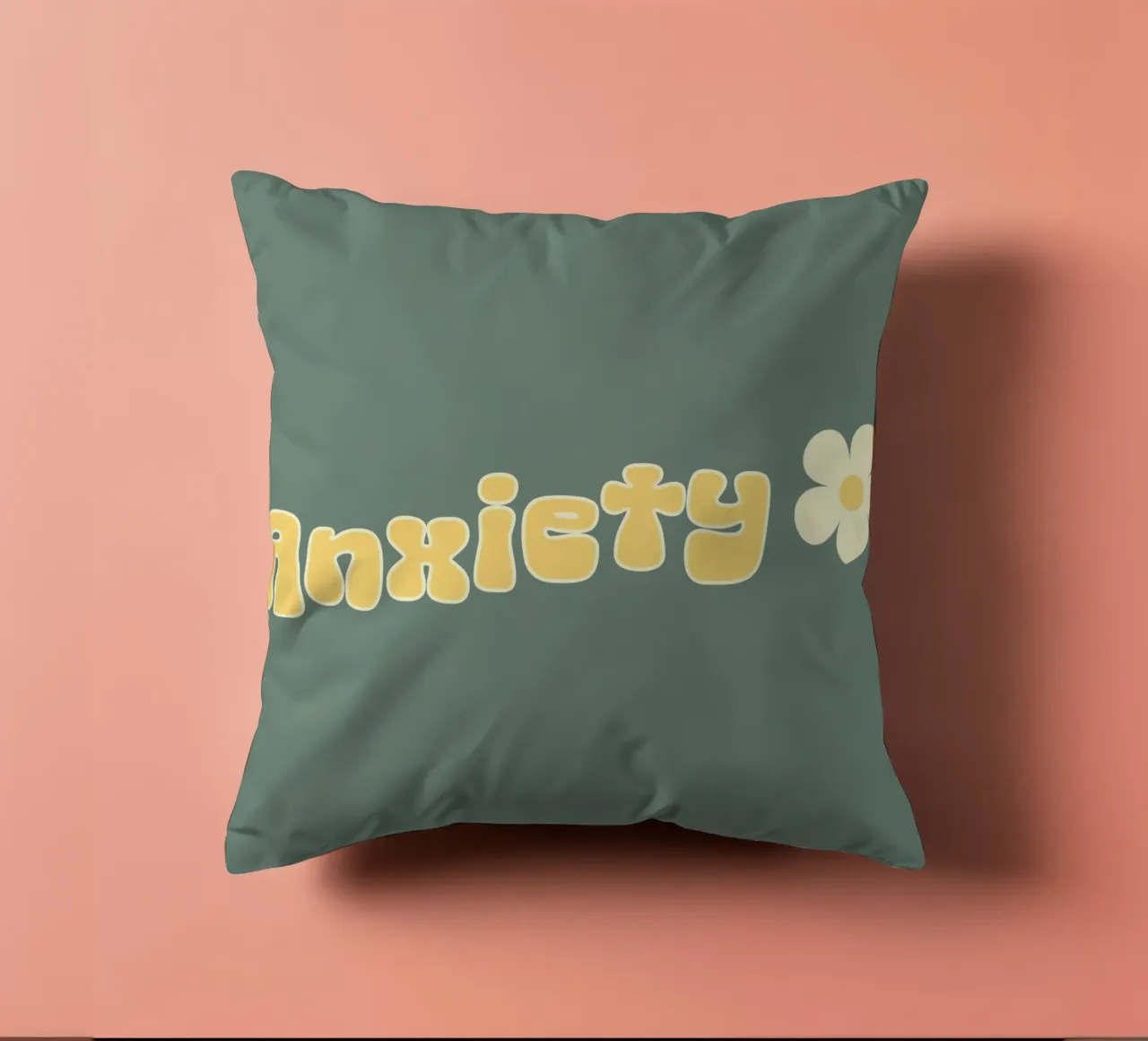 Ansia Divertente Retro Sarcasmo Introverso Salute mentale cuscino da sillyindustries