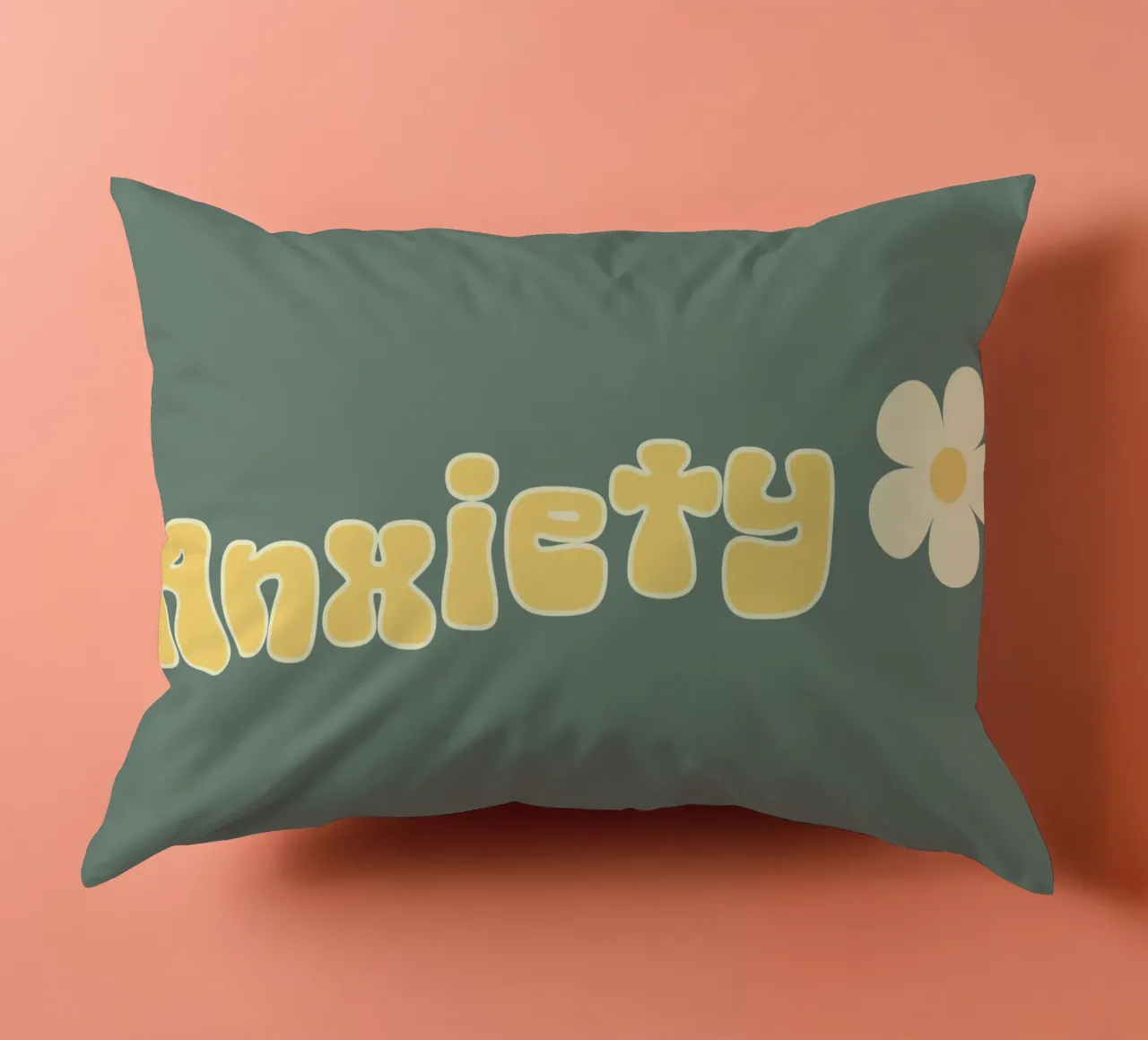 Ansia Divertente Retro Sarcasmo Introverso Salute mentale cuscino da sillyindustries