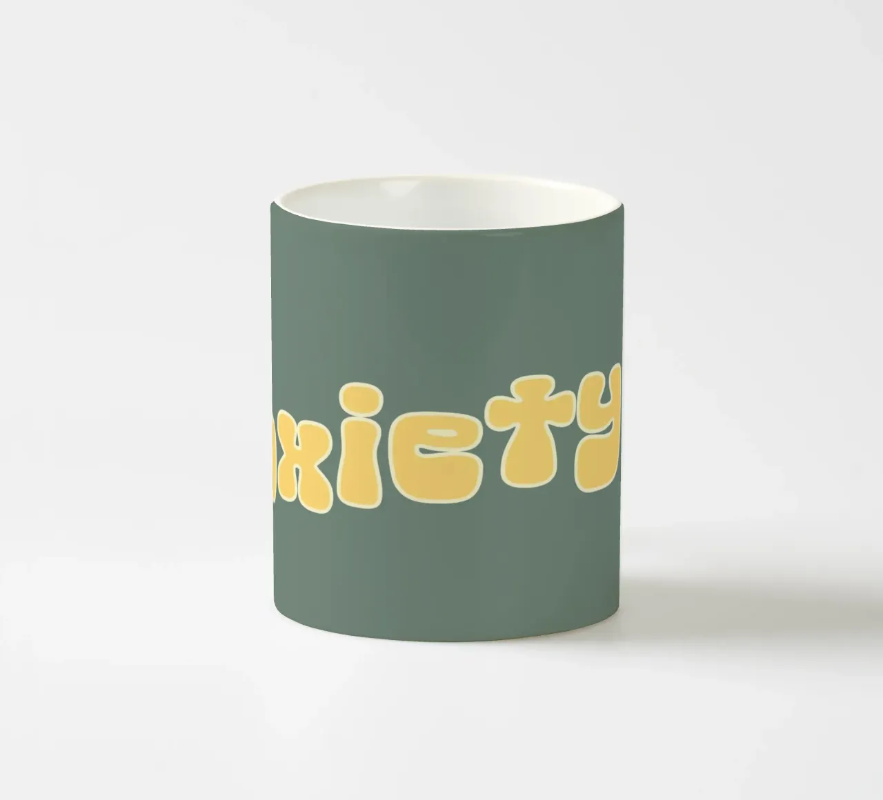Ansia Divertente Retro Sarcasmo Introverso Salute mentale tazza in ceramica da sillyindustries