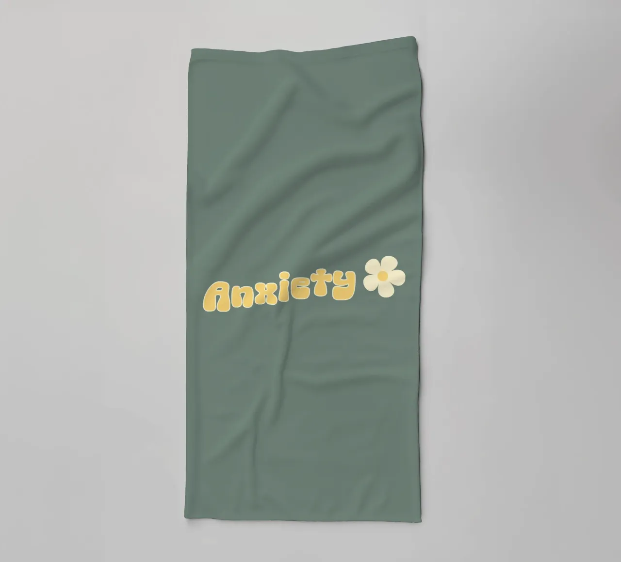 Angst Grappig Retro Sarcasme Introvert Geestelijke Gezondheid badhanddoek van sillyindustries