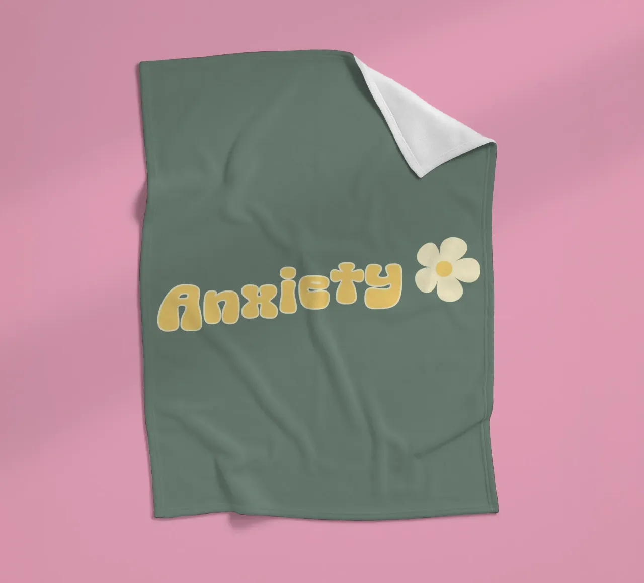 Ansia Divertente Retro Sarcasmo Introverso Salute mentale coperta in pile da sillyindustries
