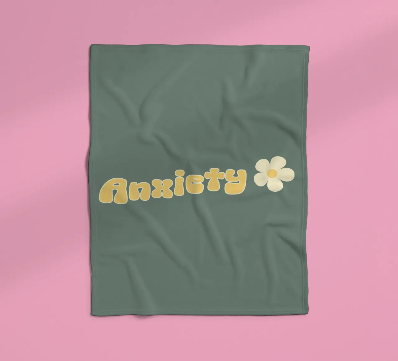 Ansia Divertente Retro Sarcasmo Introverso Salute mentale coperta in pile da sillyindustries
