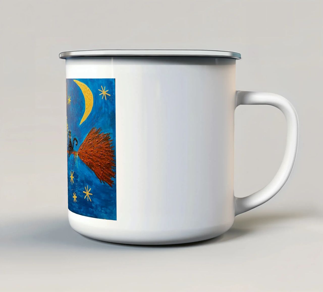 La piccola strega tazza in smalto da irenissima