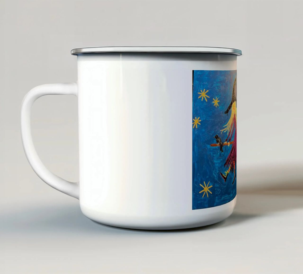 La piccola strega tazza in smalto da irenissima
