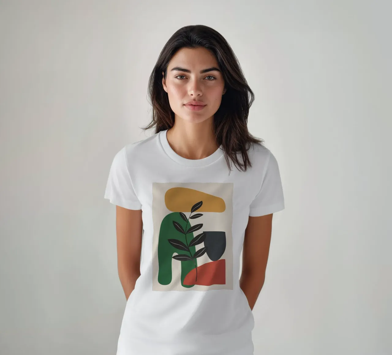 Modern Abstract Minimal Shapes Branches Art 5 t-shirt da Nadjaa