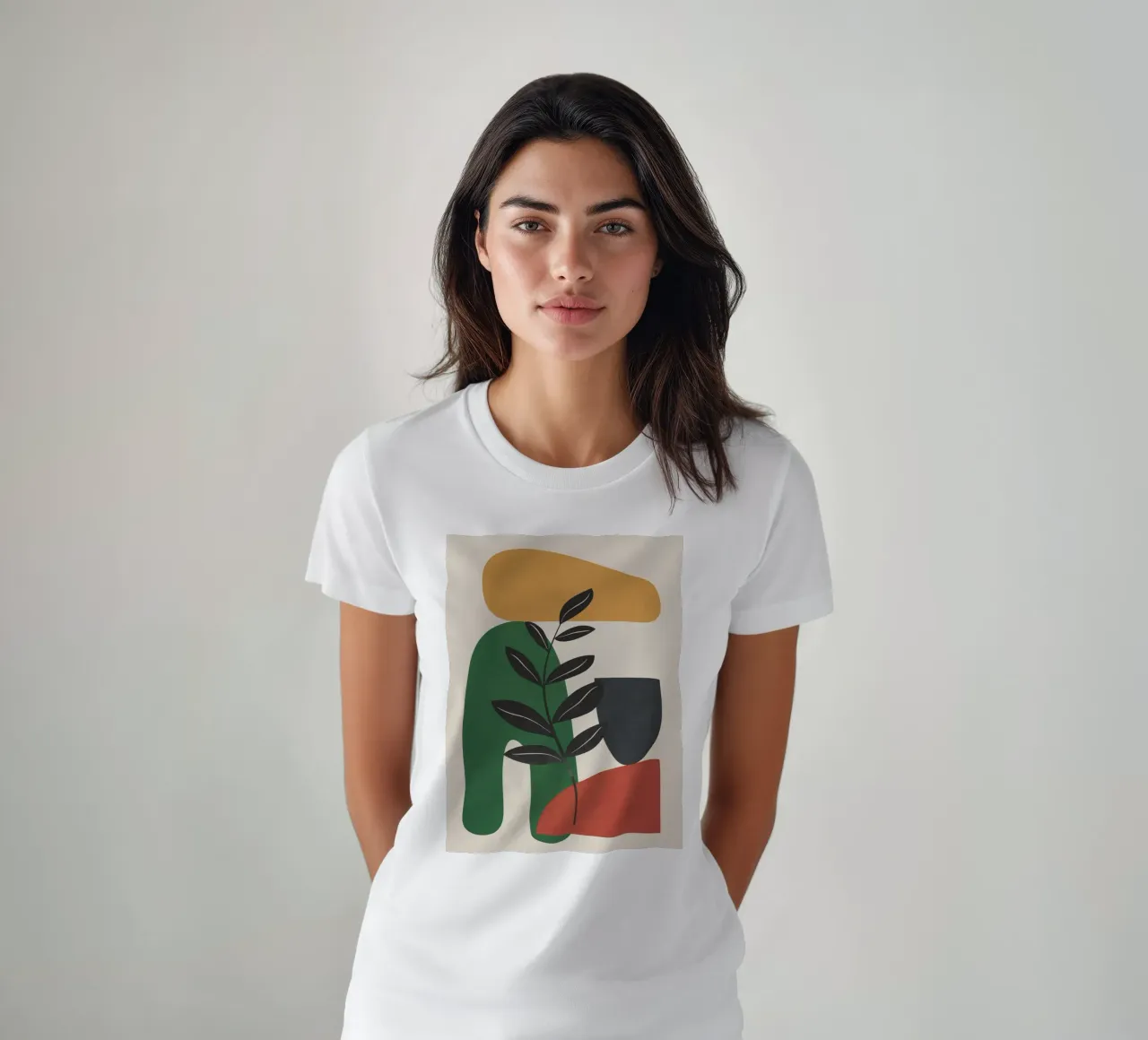Modern Abstract Minimal Shapes Branches Art 5 T-Shirt von Nadjaa