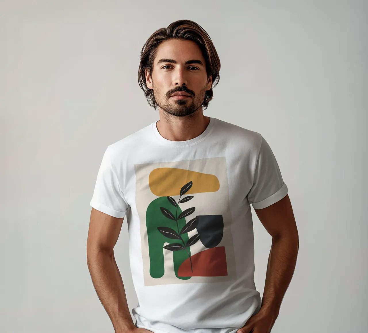Modern Abstract Minimal Shapes Branches Art 5 t-shirt da Nadjaa