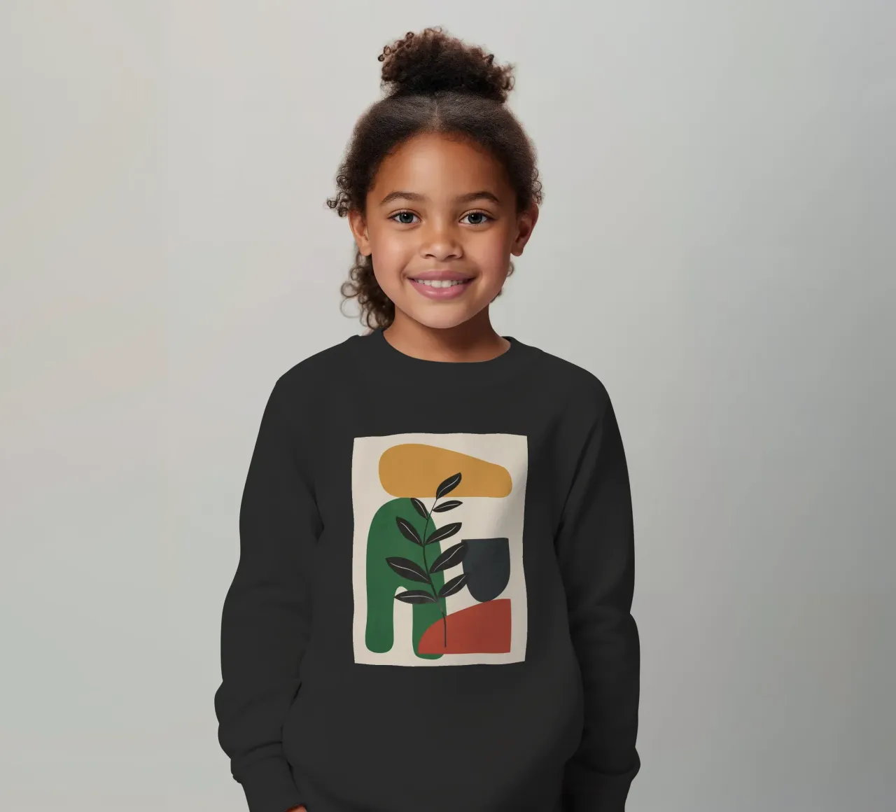 Modern Abstract Minimal Shapes Branches Art 5 felpa bambino da Nadjaa