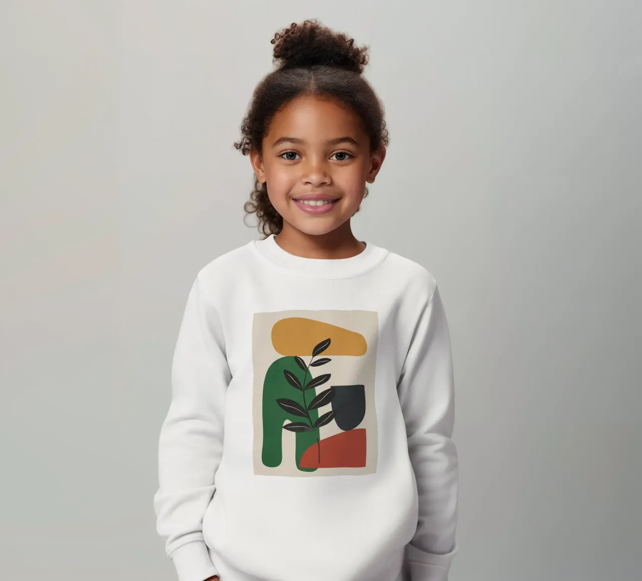 Modern Abstract Minimal Shapes Branches Art 5 Kinder Sweatshirt von Nadjaa