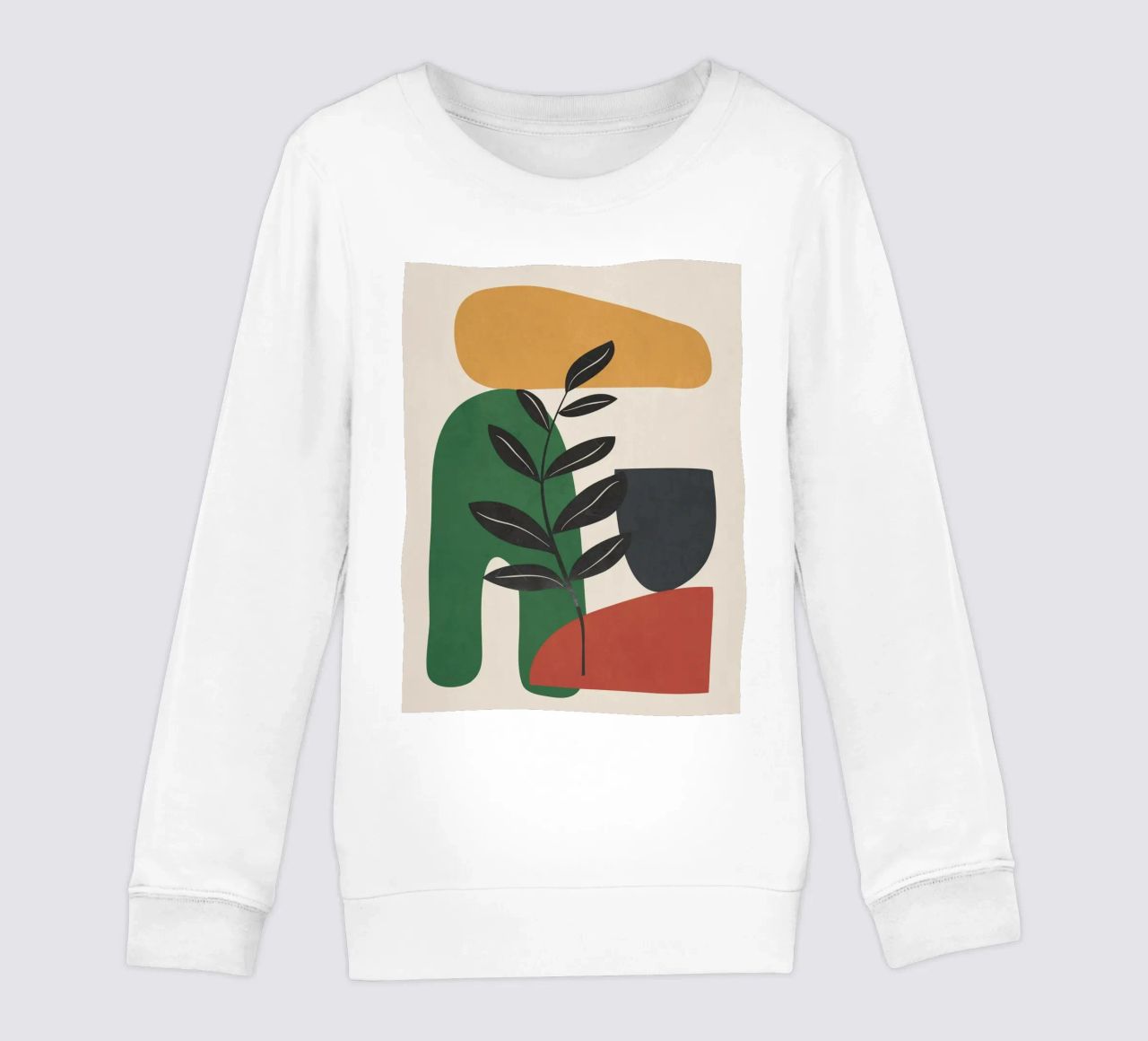 Modern Abstract Minimal Shapes Branches Art 5 felpa bambino da Nadjaa