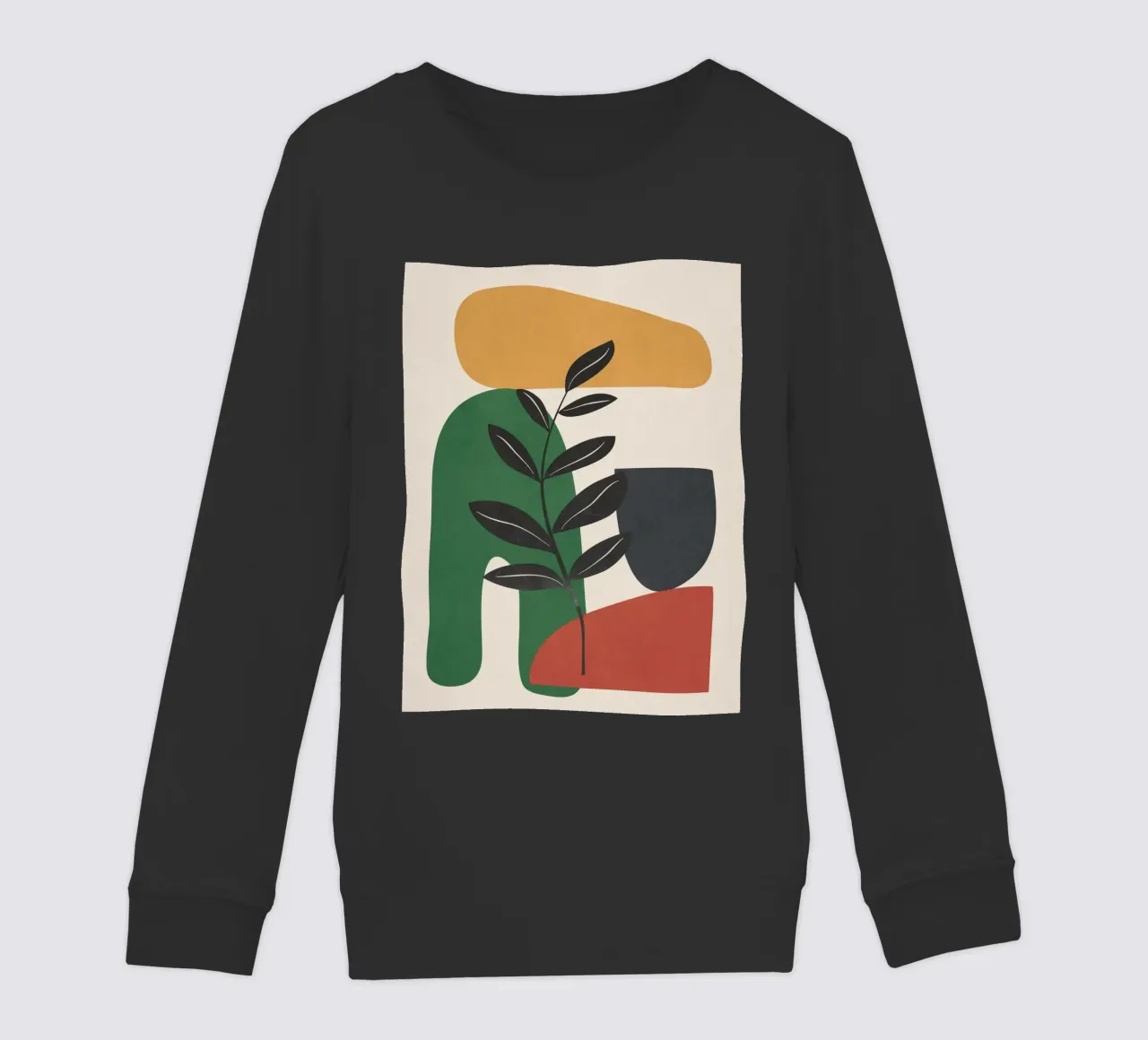 Modern Abstract Minimal Shapes Branches Art 5 felpa bambino da Nadjaa