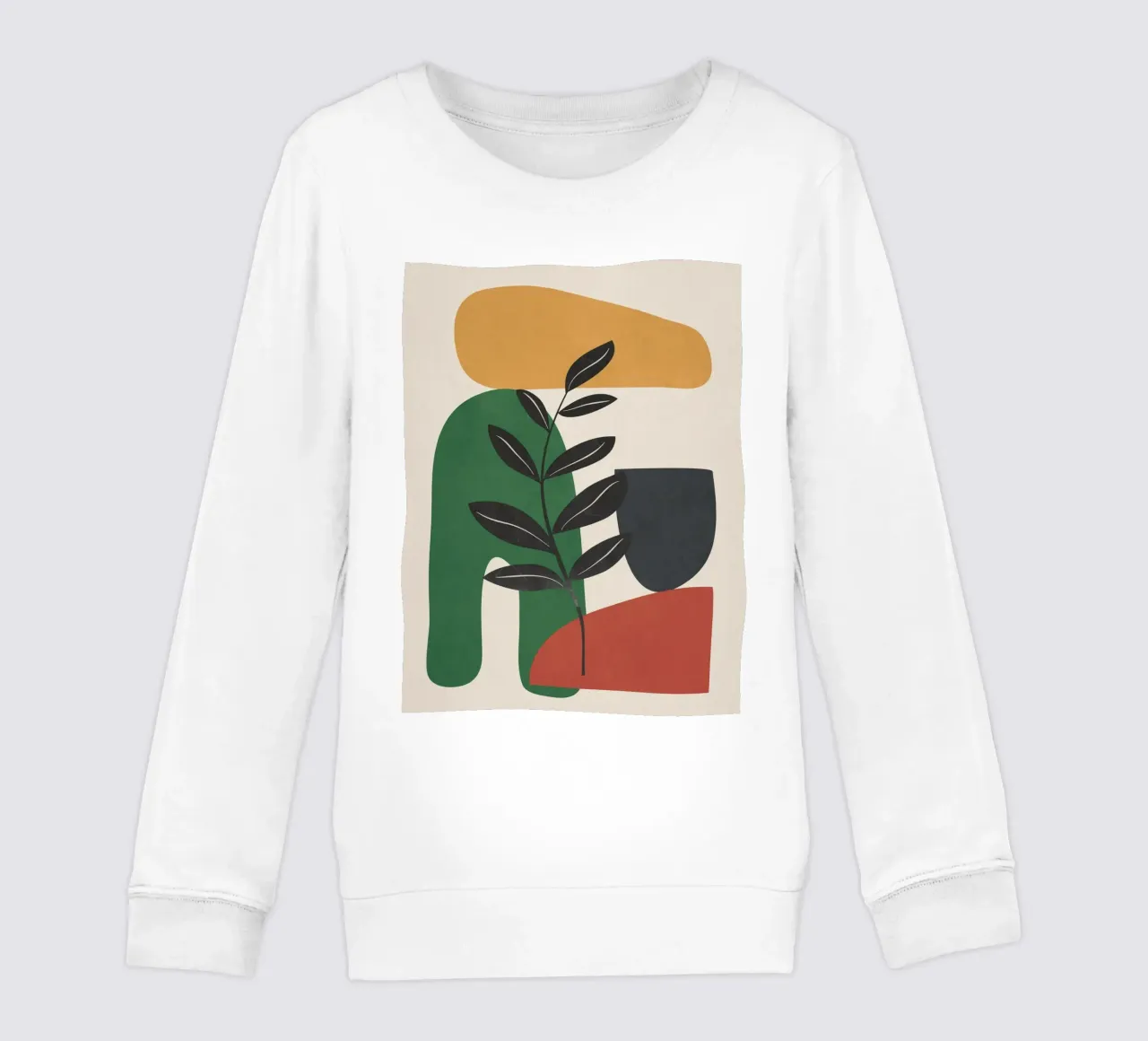 Modern Abstract Minimal Shapes Branches Art 5 Kinder Sweatshirt von Nadjaa
