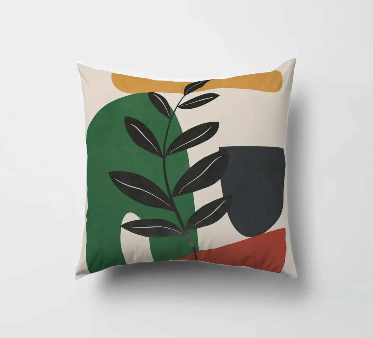 Modern Abstract Minimal Shapes Branches Art 5 Kissen von Nadjaa