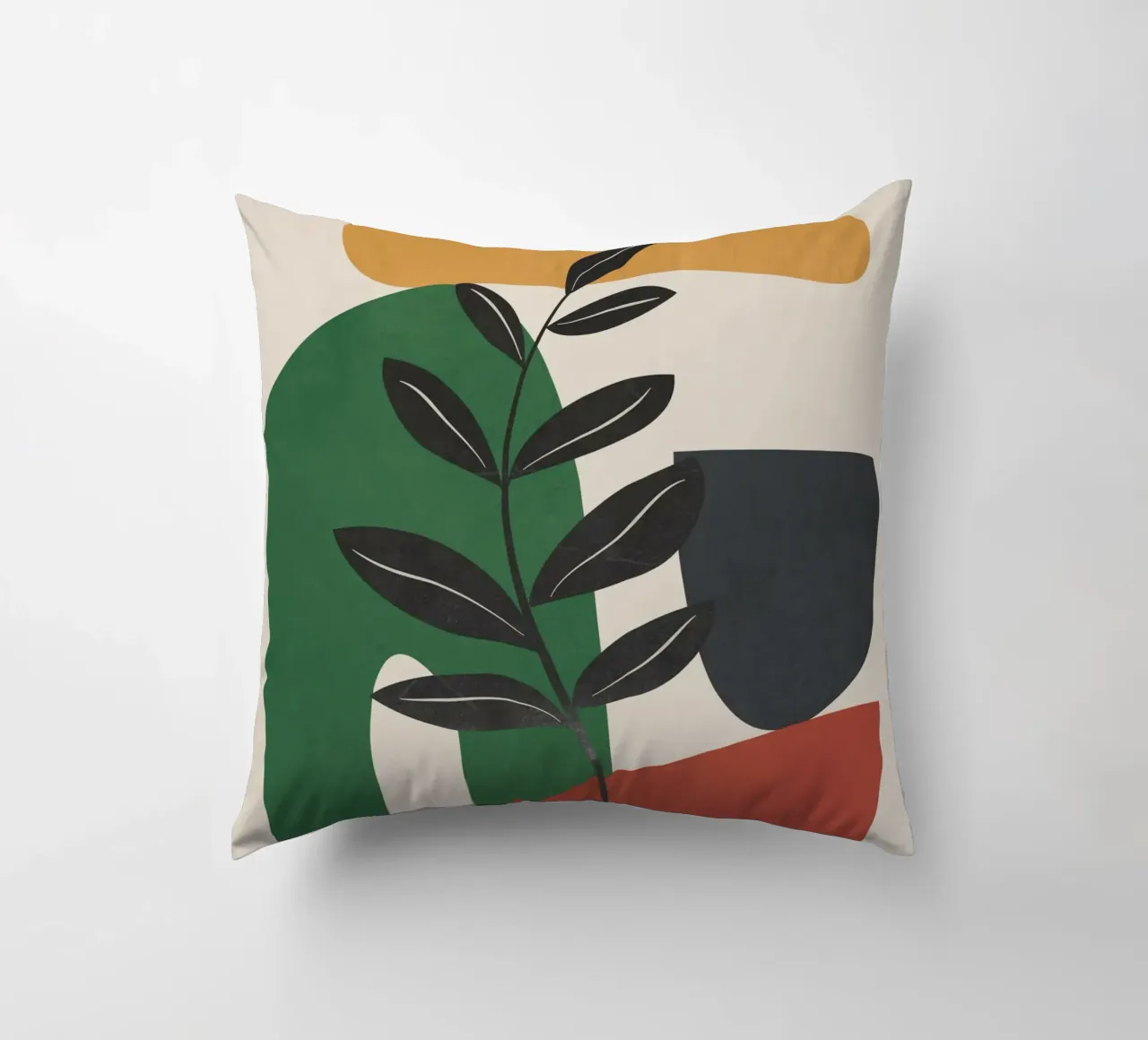 Modern Abstract Minimal Shapes Branches Art 5 cuscino da Nadjaa