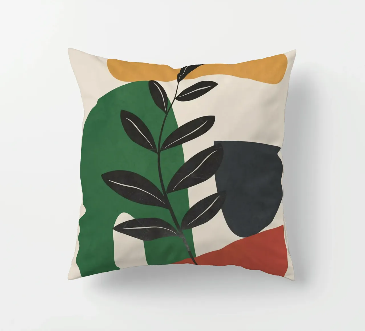 Modern Abstract Minimal Shapes Branches Art 5 cuscino da Nadjaa