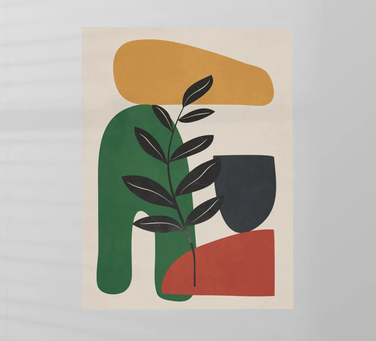 Modern Abstract Minimal Shapes Branches Art 5 pellicola backlit da Nadjaa