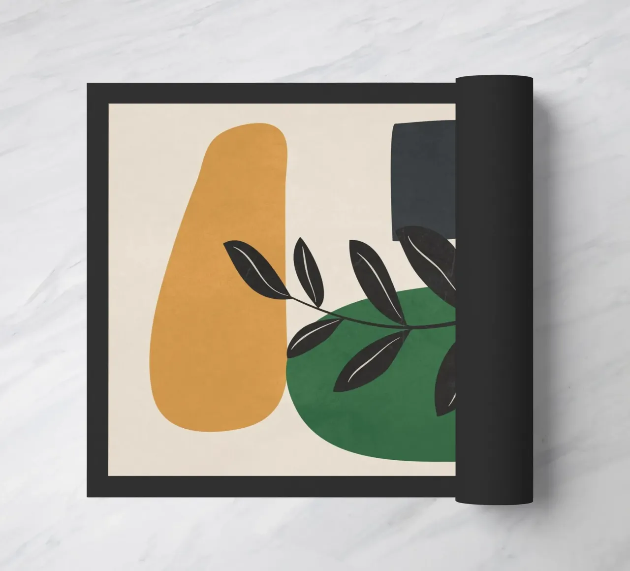 Modern Abstract Minimal Shapes Branches Art 5 Fußmatte von Nadjaa