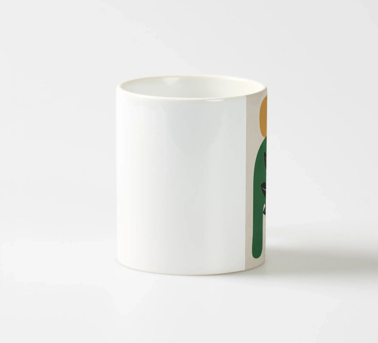 Modern Abstract Minimal Shapes Branches Art 5 tazza in ceramica da Nadjaa