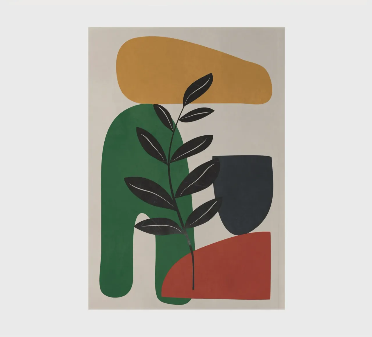 Modern Abstract Minimal Shapes Branches Art 5 notebook by Nadjaa