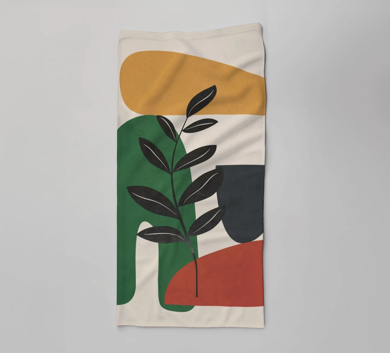 Modern Abstract Minimal Shapes Branches Art 5 asciugamano da bagno da Nadjaa