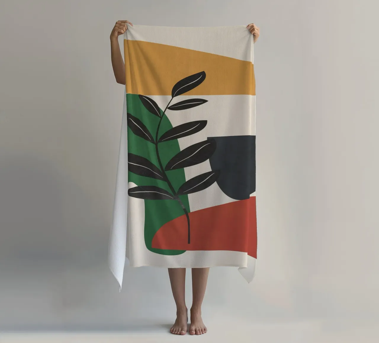 Modern Abstract Minimal Shapes Branches Art 5 telo mare da Nadjaa