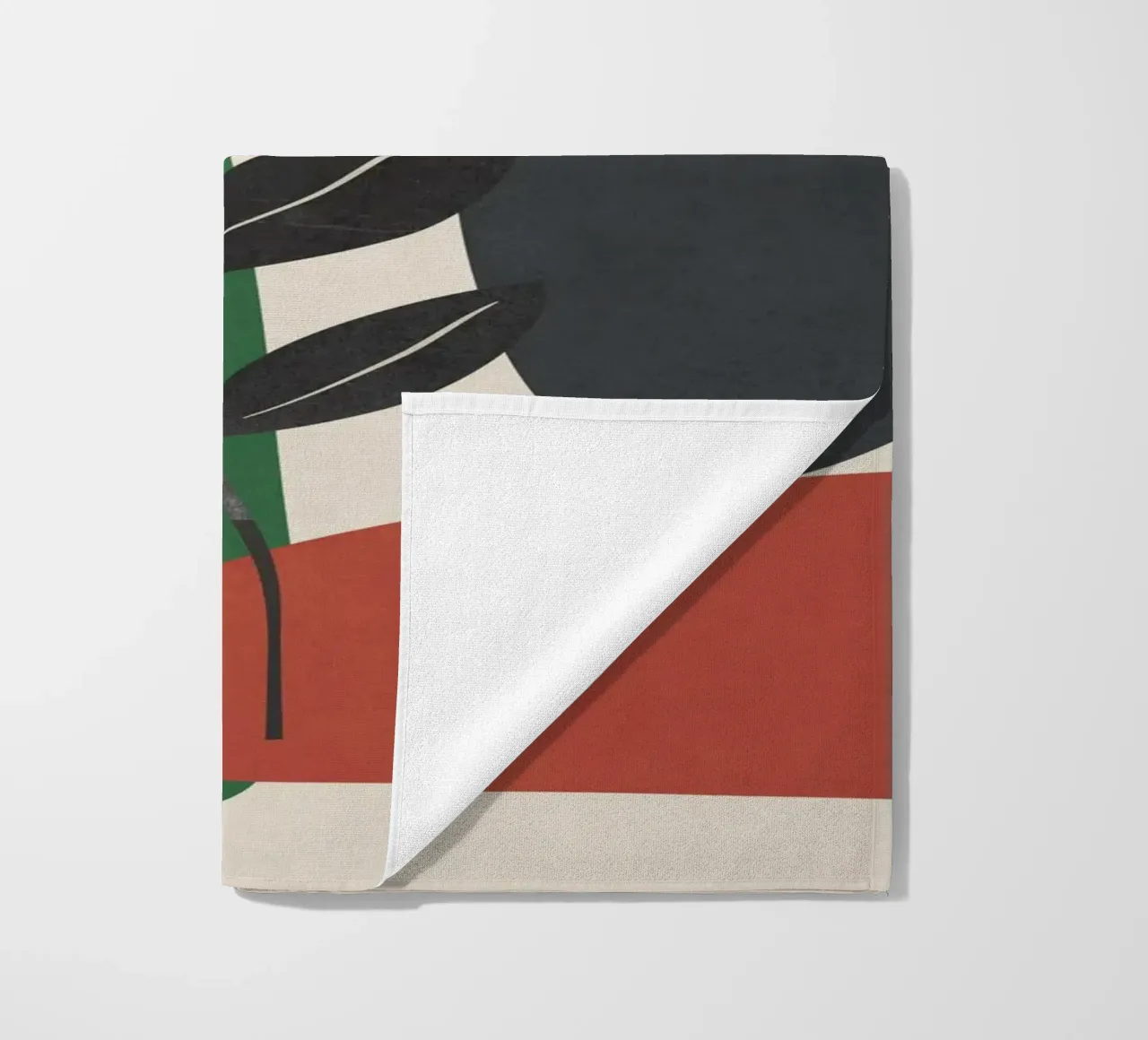 Modern Abstract Minimal Shapes Branches Art 5 Strandtuch von Nadjaa