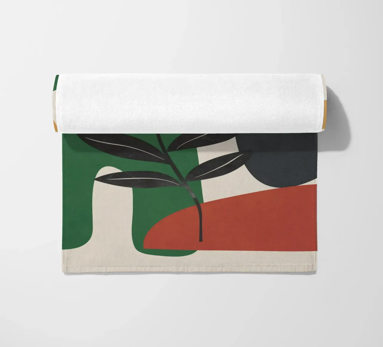 Modern Abstract Minimal Shapes Branches Art 5 Strandtuch von Nadjaa