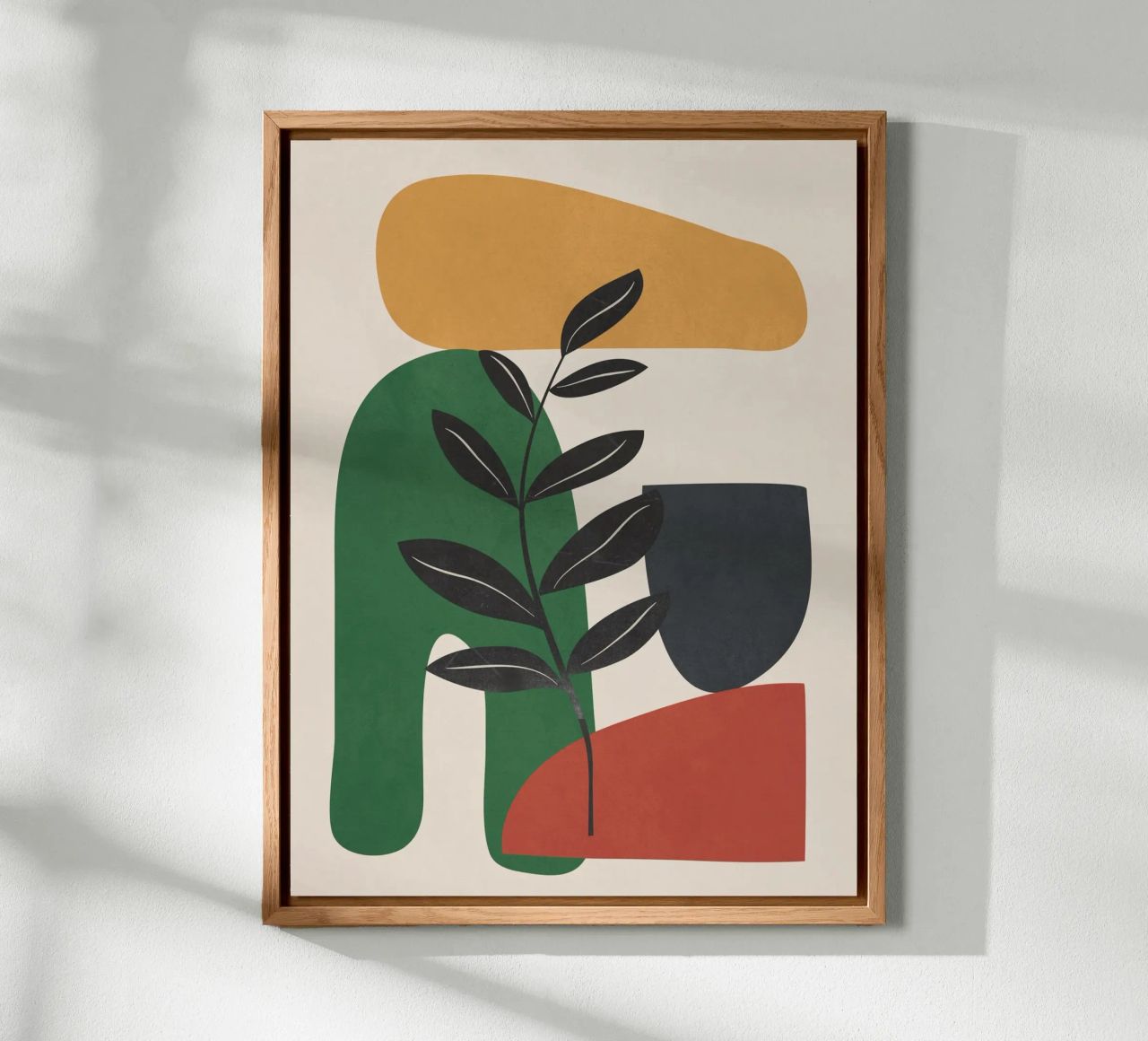Modern Abstract Minimal Shapes Branches Art 5 alluminio dibond da Nadjaa
