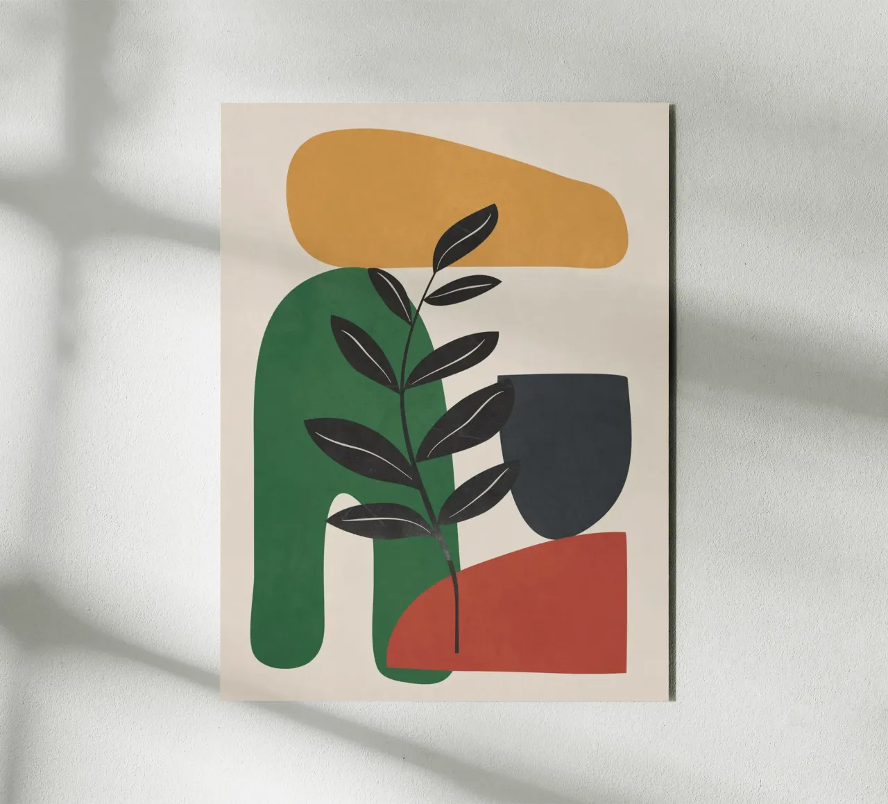 Modern Abstract Minimal Shapes Branches Art 5 Alu-Dibond von Nadjaa