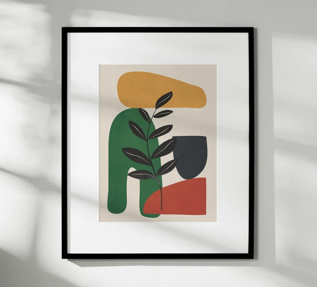 Modern Abstract Minimal Shapes Branches Art 5 poster da Nadjaa