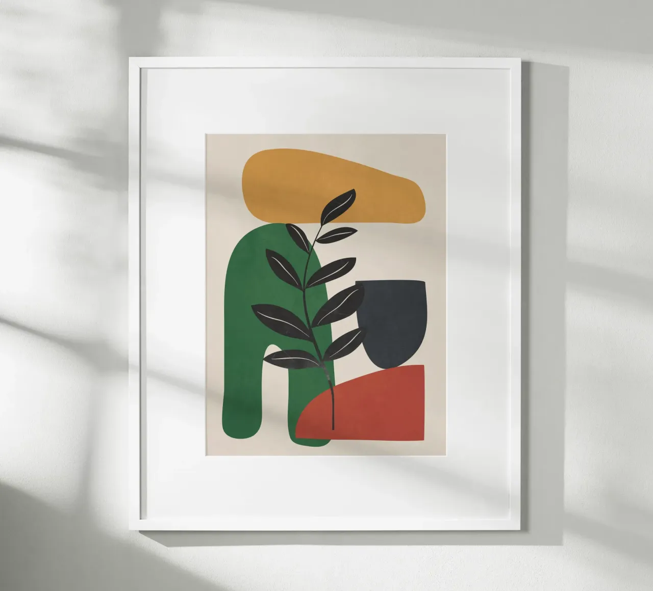 Modern Abstract Minimal Shapes Branches Art 5 poster da Nadjaa