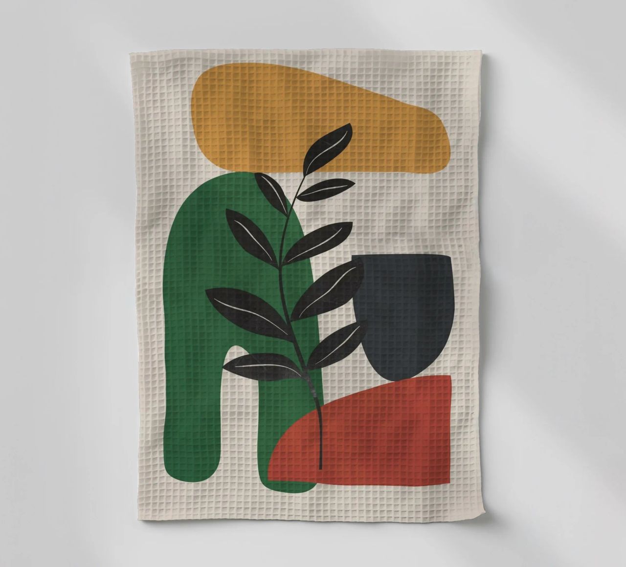 Modern Abstract Minimal Shapes Branches Art 5 canovaccio da cucina da Nadjaa