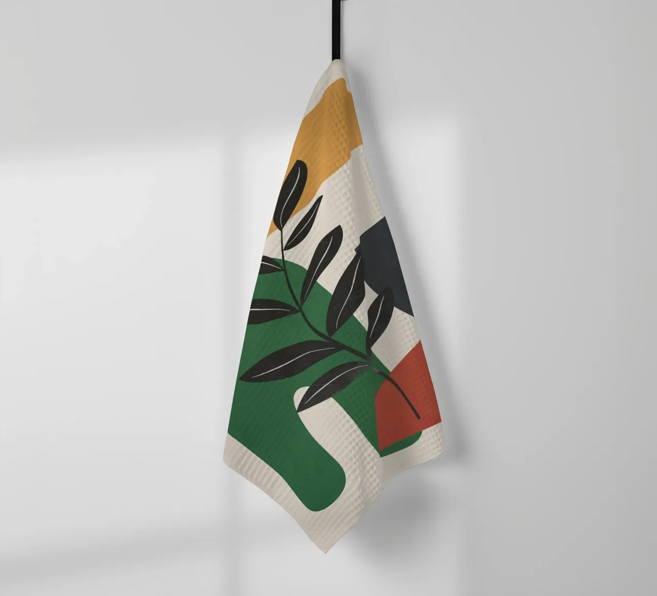 Modern Abstract Minimal Shapes Branches Art 5 torchon de Nadjaa