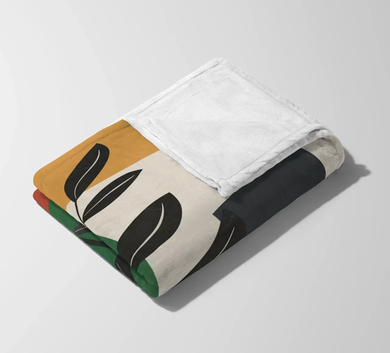 Modern Abstract Minimal Shapes Branches Art 5 coperta in pile da Nadjaa