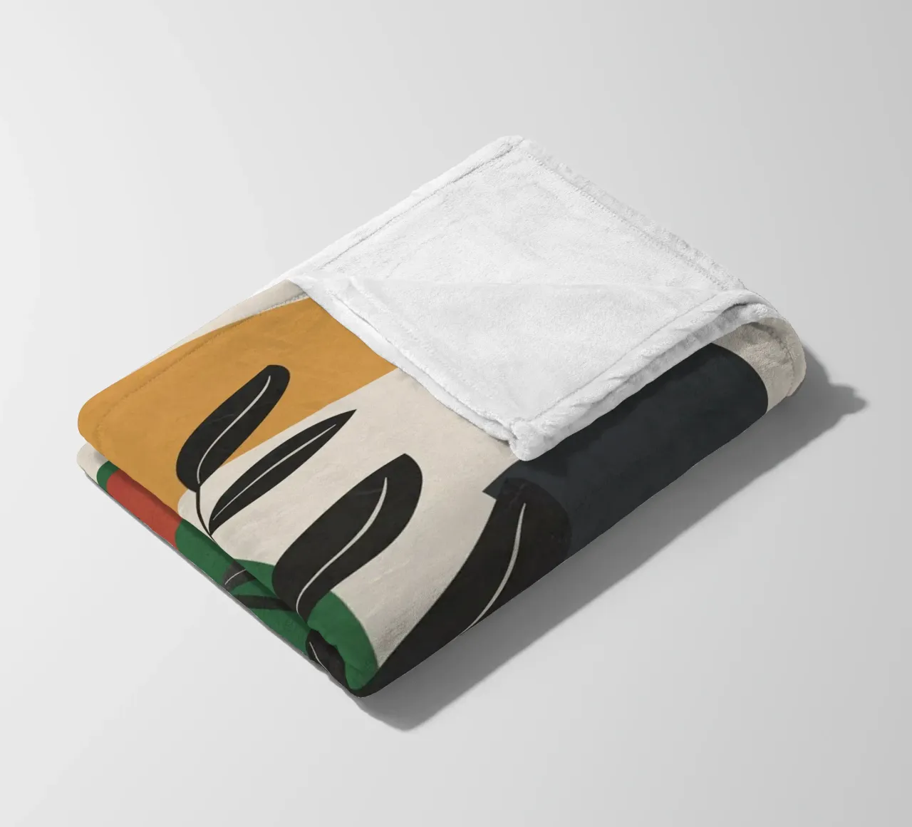 Modern Abstract Minimal Shapes Branches Art 5 coperta in pile da Nadjaa